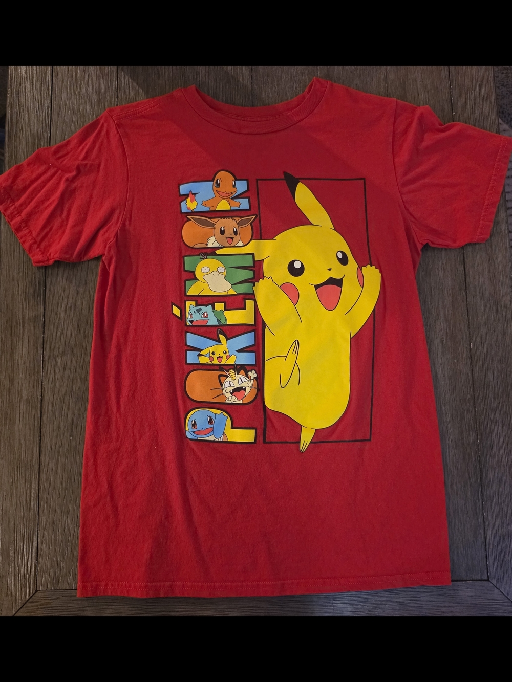 Kid's Pokémon Pikachu Graphic Tee - Red Size XL